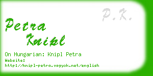 petra knipl business card